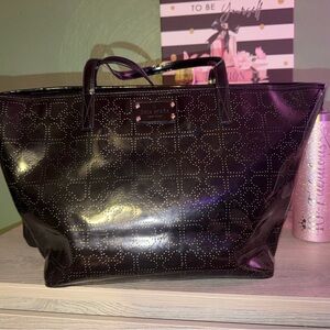 Like New Kate Spade Shiny Black Tote Bag
